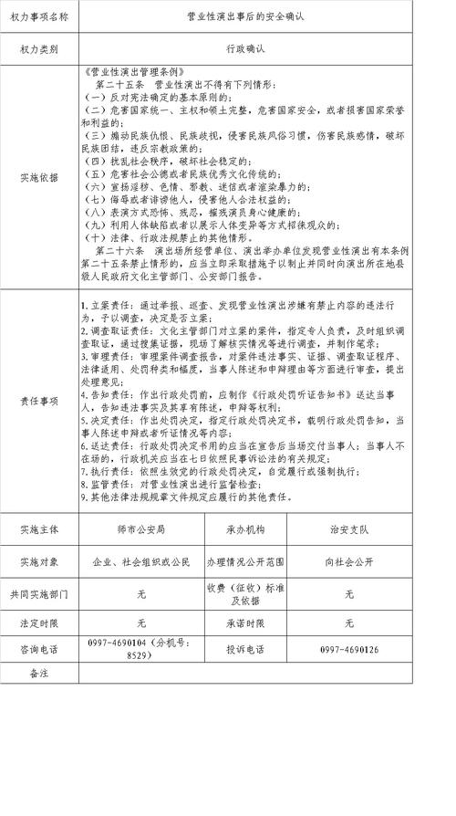 营业性演出事后的安全确认